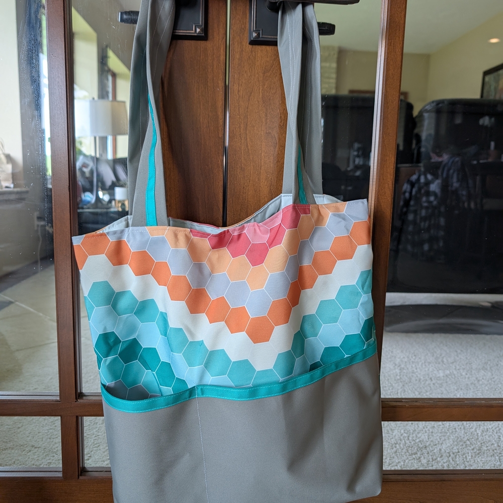 Colorful Hexagon Pattern Tote Bag